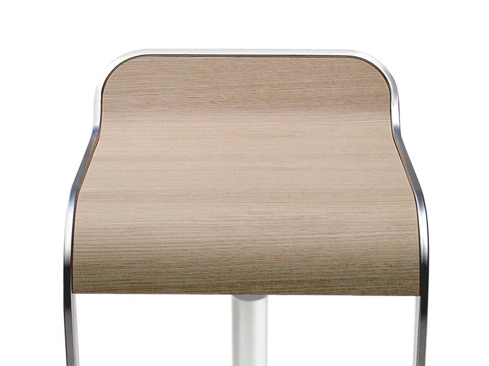 意大利 Lapalma Lem 活塞可调节凳子、垫铬合金-白橡木 — 第 4/4 张图片