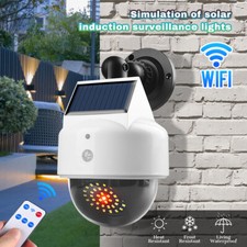WIFi Solar Power Fake Dummy Surveillance Security Camera LED Motion Sensor Light