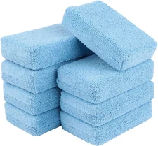 Microfiber Applicator Pads-8Pack, Car Wash Sponge, Premium Microfiber Sponge and