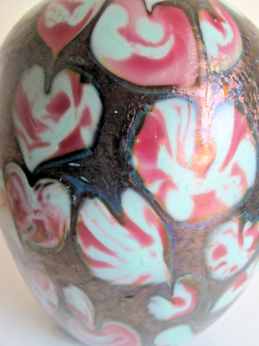 SIGNED PETER LAYTON London Glassblowing British Studio/Art Glass Iridescent Vase - Picture 4 of 15