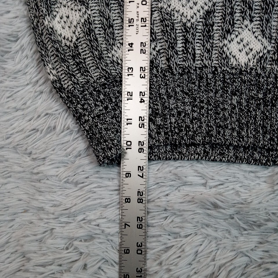 Vintage Nuovo Sweater Mens Gray M Argyle New Forces Geometric Casual