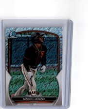 2023 Bowman Chrome #BCP-176 Marco Luciano Chrome Prospects Shimmer Refractor