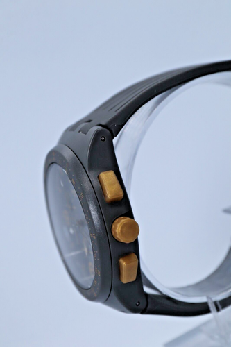 NEW Swatch Swiss Gordon SUSA401 Plastic Analog Gray Gold Watch Chronograph 42MM - Picture 8 of 12
