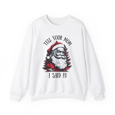Santa Claus Crewneck Sweatshirt, Funny Christmas Jumper, Holiday Gift for Dad