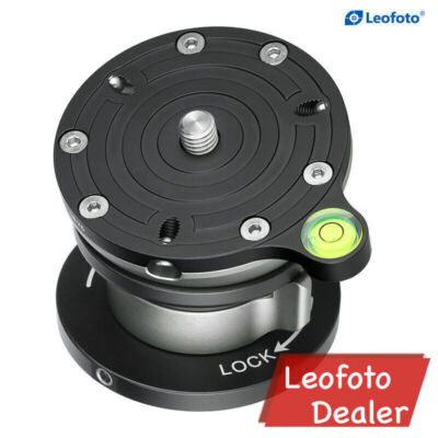 Leofoto LB-75 Leveling Base Quick Adjust Horizontal Head for Tripod，Load 55lb
