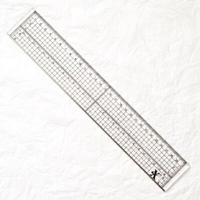 Xcut 30cm Clear Precision Ruler with Metal Cutting Edge Inlay 5cm Wide