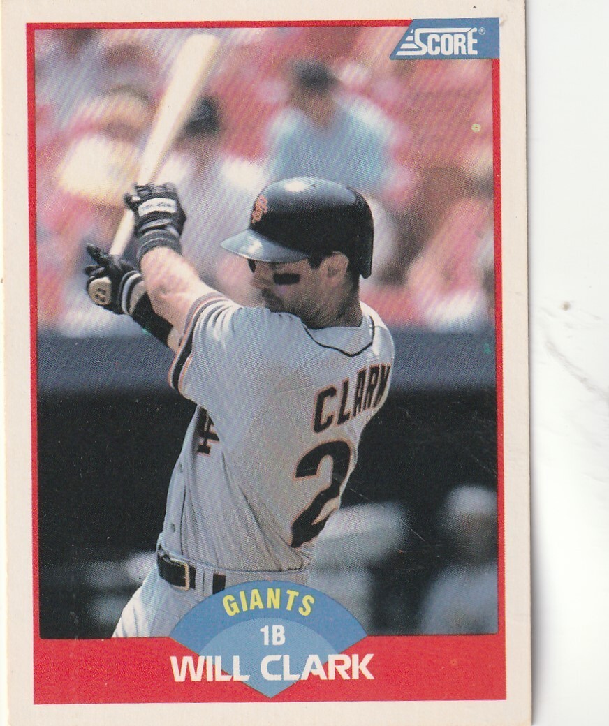 FREE SHIPPING-MINT-1989 Score Will Clark #450 GIANTS