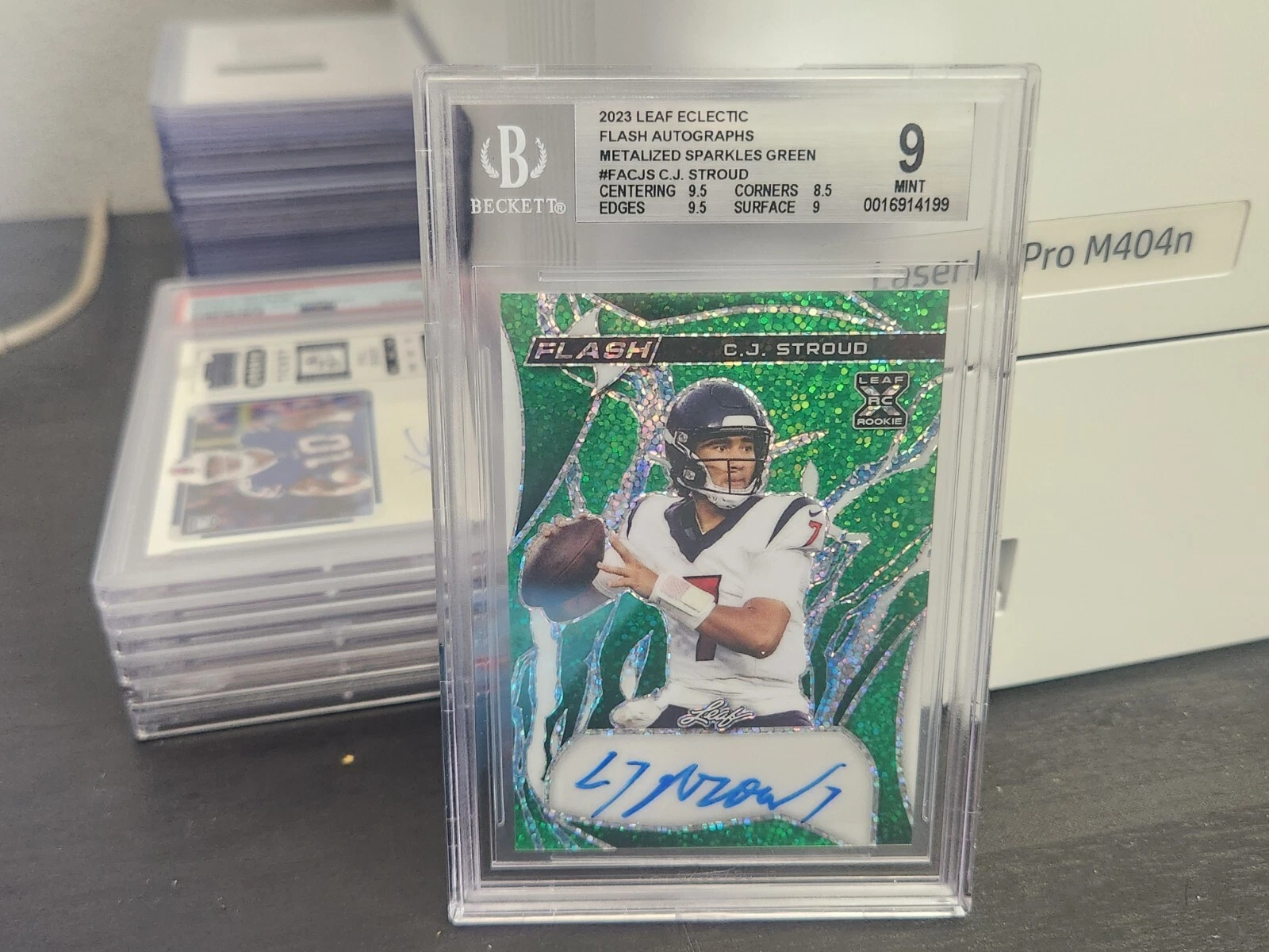 CJ Stroud Leaf Eclectic Flash Autographs #FACJS Zebra Metalized Sparkles