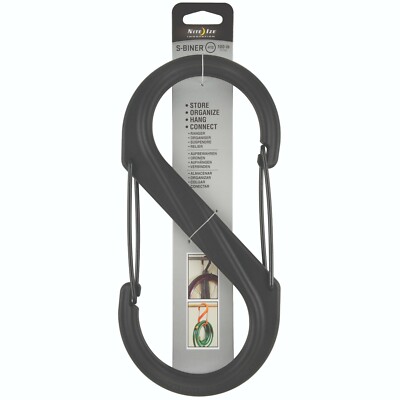 NITE SIZE S-BINER SCHWARZ GRÖSSE #10 XXL DUAL KUNSTSTOFF KARABINER