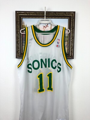Vintage 90's Champion Seattle Supersonics Jersey Schrempf Sonics