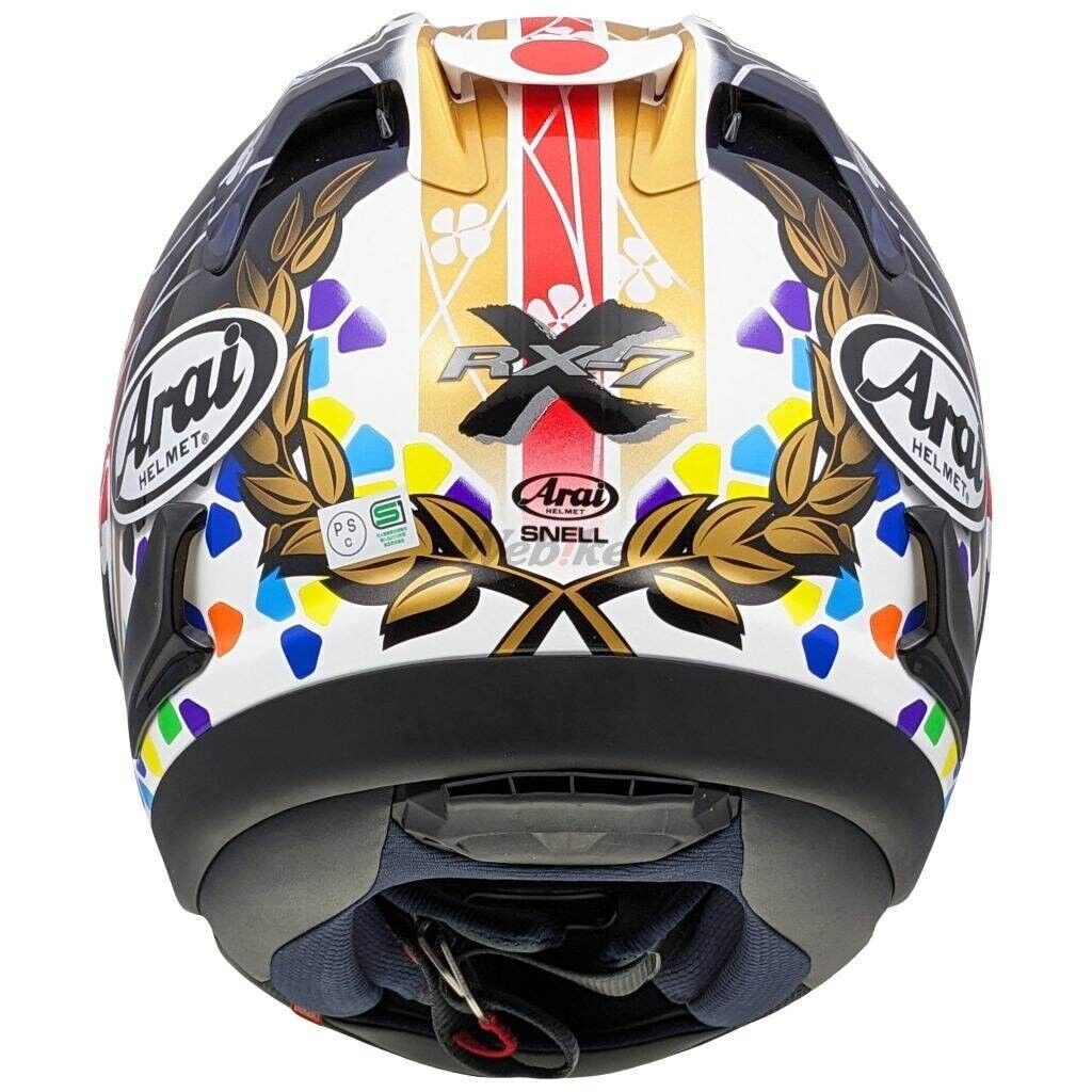 Size:MD】Arai Full face helmet RX-7X NAKAGAMI GP2 Japan Size:MD】Arai Full face helmet RX-7X NAKAGAMI GP2 Japan