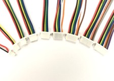Micro JST SH 1.0mm 2 3 4 5 6 7 8 9 10 Pin Male Connector Housing 10cm Wire x 45
