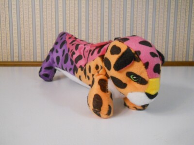 Lisa Frank plush Hunter Leopard Pencil Case Holder Pouch zip up