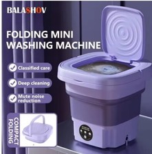 Portable Washing Machine & Spin Dryer – Foldable Mini Compact Design 8 Litre UK