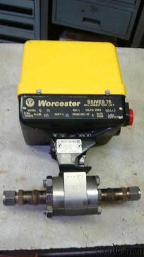 120V Worcester Valve Actuator w/ 1/2" SS Tubing Valve 6000 psi (unused) - Picture 2 of 4