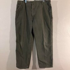 Vintage Y2K Carhartt Canvas Green Carpenter Pants B11 MOS