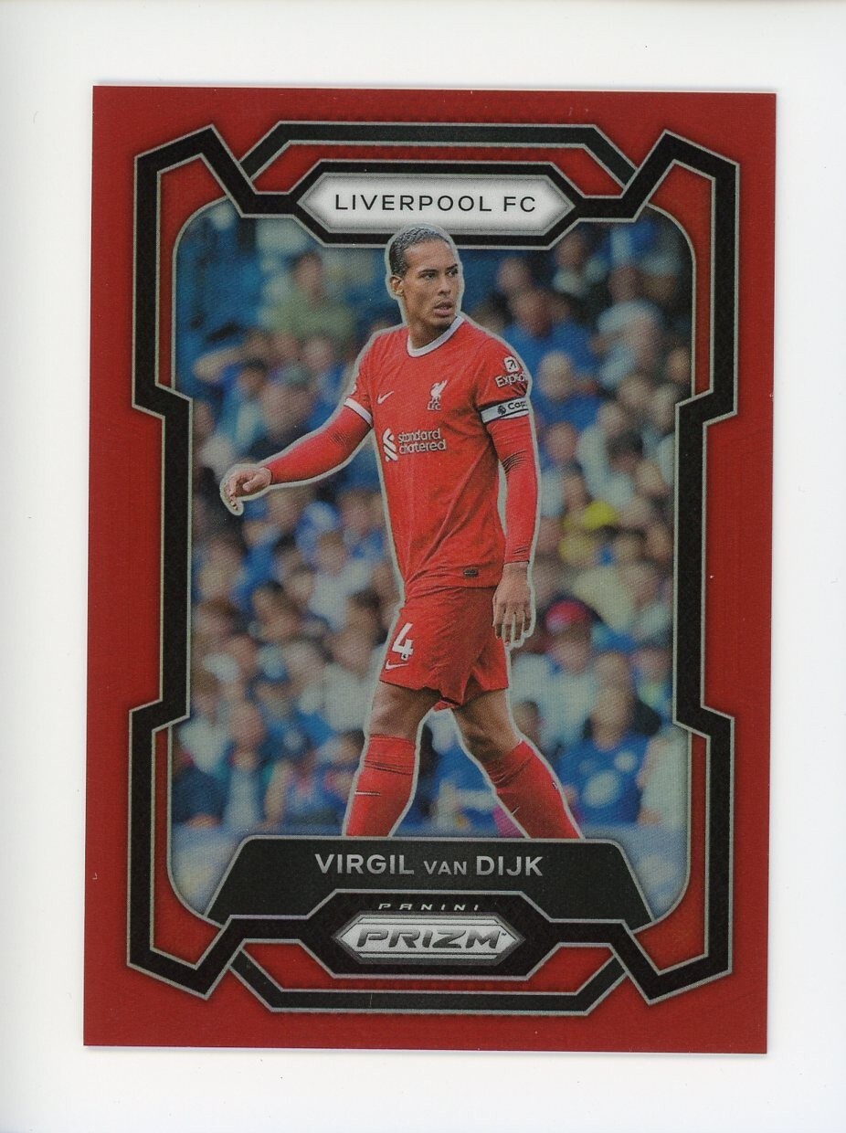 Virgil van Dijk #81 2023 Panini Prizm Premier League Soccer Red Prizm 15/199