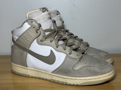 Size 11 Nike SB Dunk High Pro White Khaki Creed Tan Mens 2006