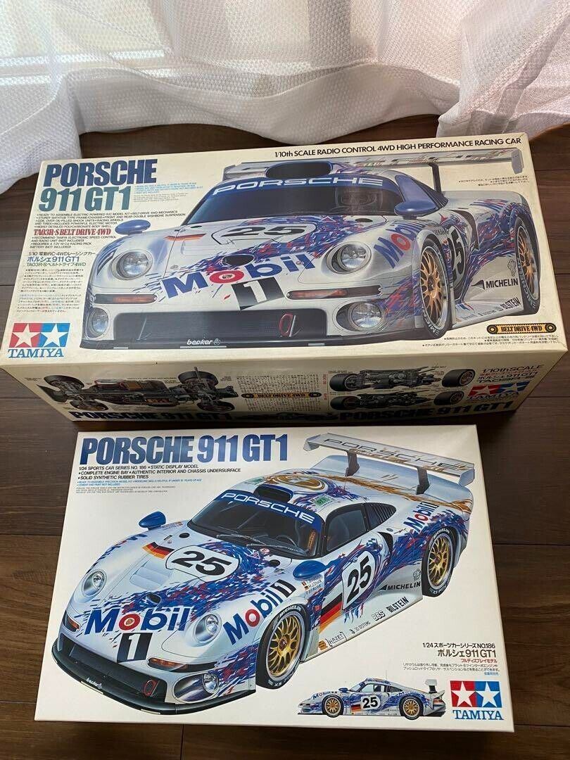Porsche 911 GT1 TAMIYA 1/10 4WD Not assembled Open Box w Porsche 911 GT1 TAMIYA 1/10 4WD Not assembled Open Box w