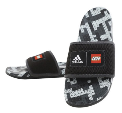 Adidas Adilette Comfort Lego Slides Core Black/Grey Six  display picture 3