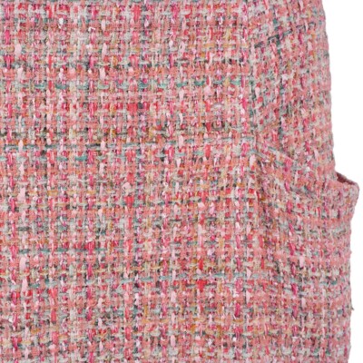 68266 auth CHANEL pink & multicolor 2014 14P TWEED Skirt 38 S | eBay