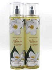 BATH & BODY WORKS WHITE TEA & GINGER BODY MIST SPRAY 8 FL OZ (LOT OF 2 PCS)