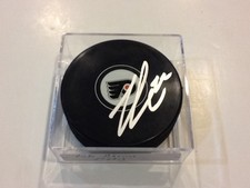 Luke Schenn Signed Philadelphia Flyers Hockey Puck Autographed a