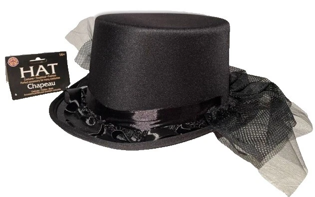 Satin Steampunk Disfraz sombreros de copa
