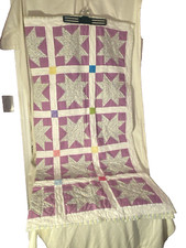 BEAUTIFUL SAWTOOTH STAR QUILT, NEW, 60 X 60
