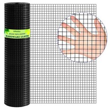 Hardware Cloth 1/2inch Black Vinyl Coated Wire Mesh 24" x 100