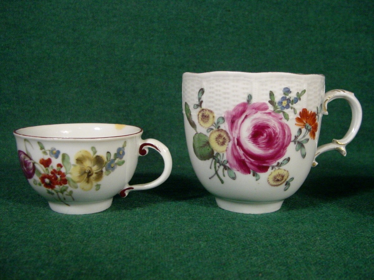Ludwigsburg Miniature Cup Flower Decoration Antique German