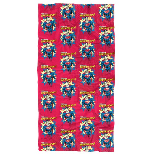 LOGOVISION Superman Super Dad Beach Towel – Officially Licensed – 30x60 Inches – Microfiber & Cotton Blend