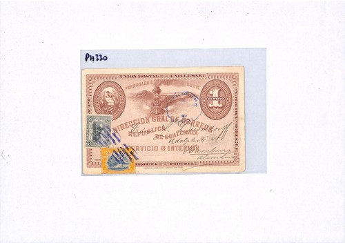 GUATEMALA RAILWAY Postal Stationery Card 1c Quetzal BIRDS +15c 1903 USA PH330 - Picture 11 of 12