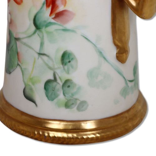 TV Tressemaines & Vogt Limoges Floral Porcelain 9 1/2" Pitcher 1890's - Picture 5 of 6