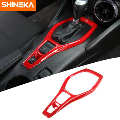Gear Shift Panel Cover Trim Bezel for Chevrolet Camaro 2017+ Red Accessories