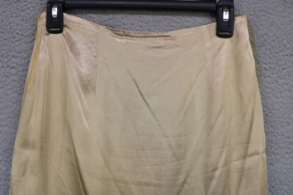 Traje Falda Fame & Partners & Free People Dorado Metálico Satinado-Talla 4-Rave-Boho Foto 4 de 4