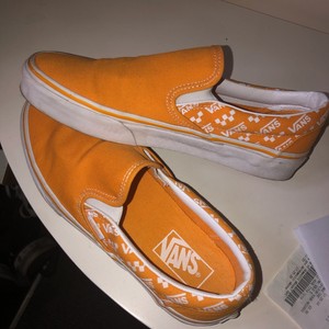 mustard yellow vans slip on