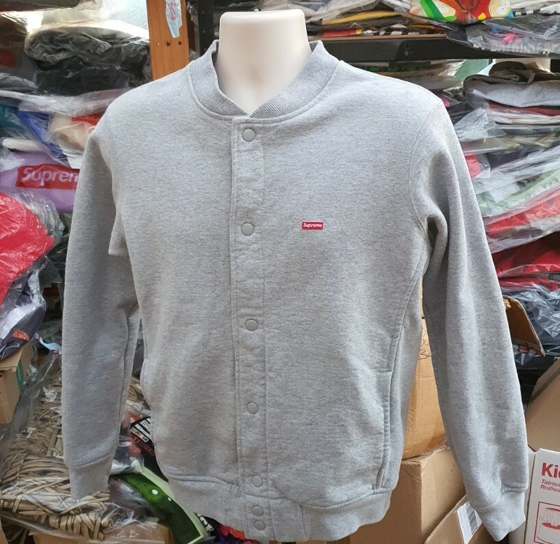 FW12 Supreme Snap Front small box logo varsity jacket FW12 Supreme Snap Front small box logo varsity jacket