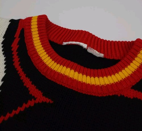 Vintage 90s Mickey Mouse Knit Crewneck Sweater Rare Disney Cartoon Multicolor - Picture 4 of 6