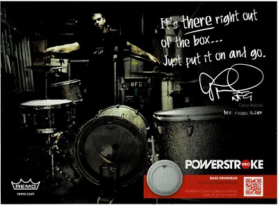 REMO Drumheads - CYRUS BOLOOKI of NEW FOUND GLORY - 2011 Print Advertisement