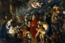 Adoration by the Magi by Peter Paul Rubens Oil painting HD Printed on Canvas
