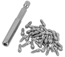 Michigan Tungsten Wader Studs for Waders & Boots, Socket Included, Pack of 40