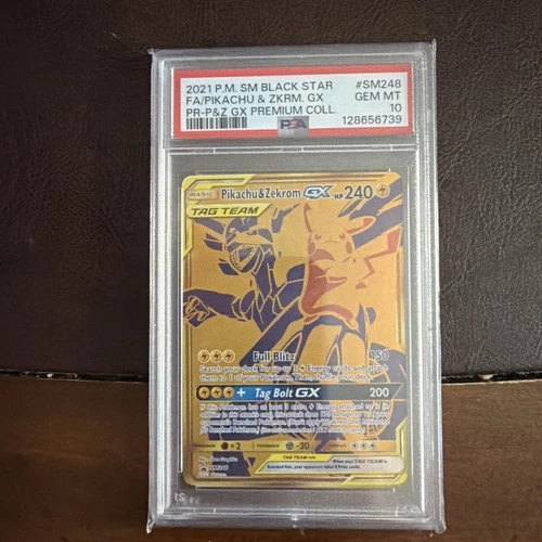 Pikachu & Zekrom GX SM248 Sm Holo BSP Full Art Premium Collection PSA 10
