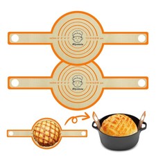 2Pcs Silicone Bread Sling, Easy Clean Non Stick Round and Round, Orange 