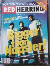 DEC 4 2000 Red Herring Magazine #86  380 pages NAPSTER Bluetooth, Enron, Amazon