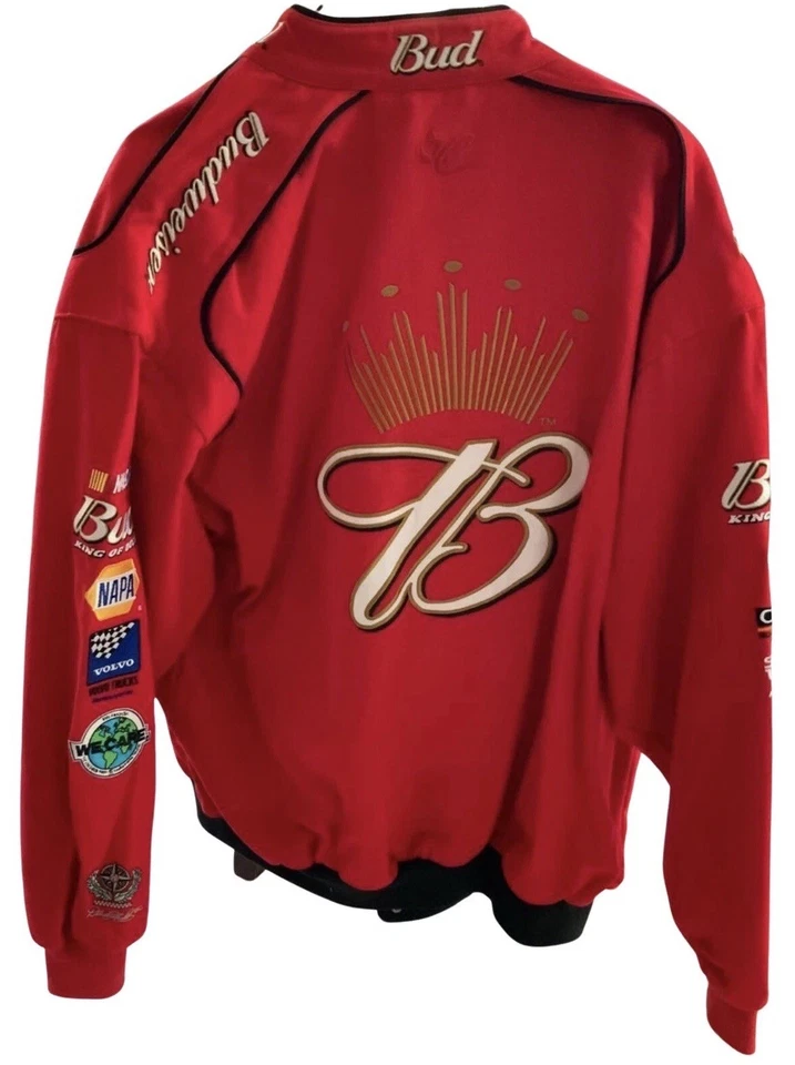 NUEVO CON ETIQUETAS DE COLECCIÓN Chaqueta de Carrera Nascar Earnhardt Jr Budweiser XL con Letrero Richard Petty Guantes Foto 4 de 4