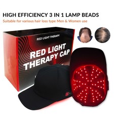 Portable LED Hair Growth Cap 660nm 850nm Red Light Therapy Scalp Hair Regrowth