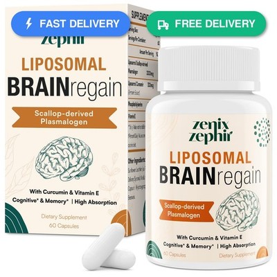 Liposomal Brain Supplements for Memory and Focus - Plasmalogen with Curcumin...