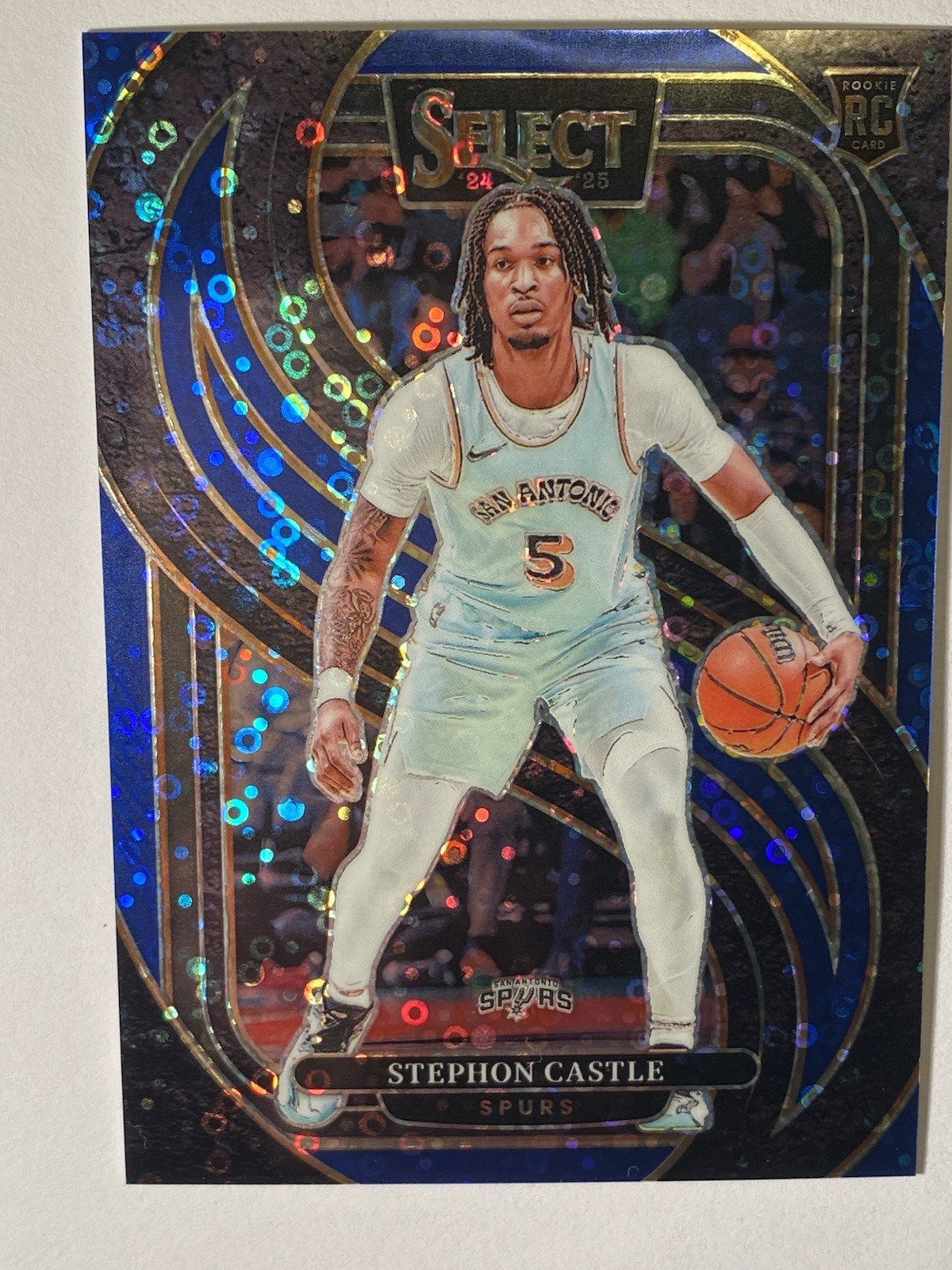 Stephon Castle /25 Rookie 2024-25 Panini Select Premier Level Blue Disco RARE!