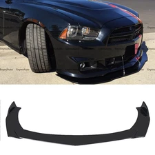 For Dodge Charger 2012-2014 Front Bumper Lip Kit Splitter Spoiler Glossy Black